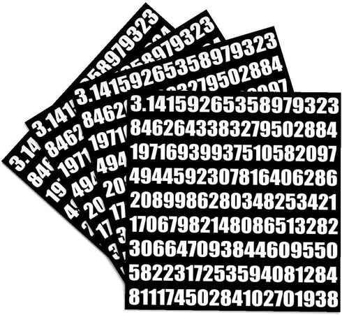3dRose CST_164993_3 Pi Math Number Mathematical Modern Abstract Mathematic Numeric Figures Ceramic Tile Coasters, Set of 4...