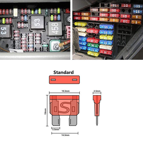 140 Pieces Fuses Automotive - Standard Blade Car Fuse Kit, Auto Fuse Assorted for Marine, RV, Camper, Boat, Truck (1A 2A 3A 5A 7.5A 10A 15A 20A 25...