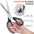 Premium Tailor Scissors Heavy Duty Multi-Purpose Titanium Scissors Professional for Leather Cutting Industrial Sharp Sewing Shears, Gray...