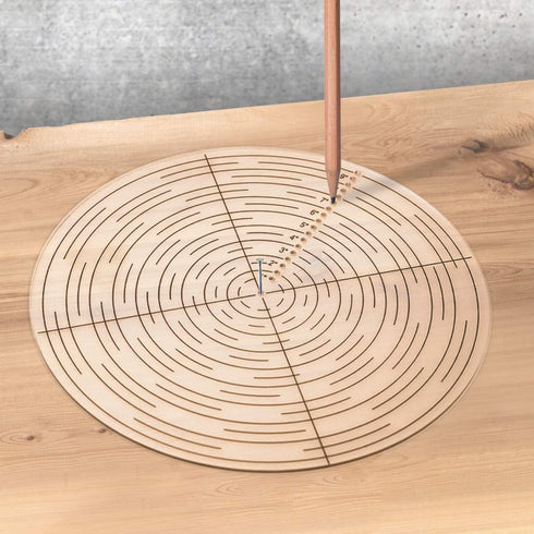 POWERTEC 10" Round Center Finder Tool Compass Acrylic for Irregular Shapes, Drawing Circles on Wood, Poster Board, Plastic, Measuring Tools for Wo...