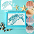 12 Pcs Sea Turtle Stencils, Ocean Creatures Animals Stencils Beach Template Stencils for Painting on Wood Wall Canvas Fabric Furniture Rocks Glass...