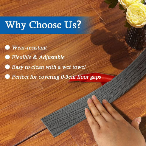 Floor Transition Strip Floor Cover Strips Self Adhesive Flooring Transitions Laminate Floor Strip 2" Wide Vinyl Floor Flat Divider Strip Elegant W...
