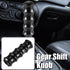 X AUTOHAUX 1 Set 12cm Gear Shift Knob Aluminum Alloy Bamboo Style Gear Shifter Car Interior Shift Knob Black...