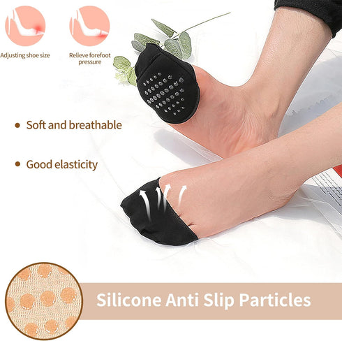 4 Pairs Metatarsal Pads Ball of Foot Cushions Honeycomb Fabric Forefoot Pads for Women High Heels Shoes Foot Pads Invisible Soft Toe Pads Reusable...