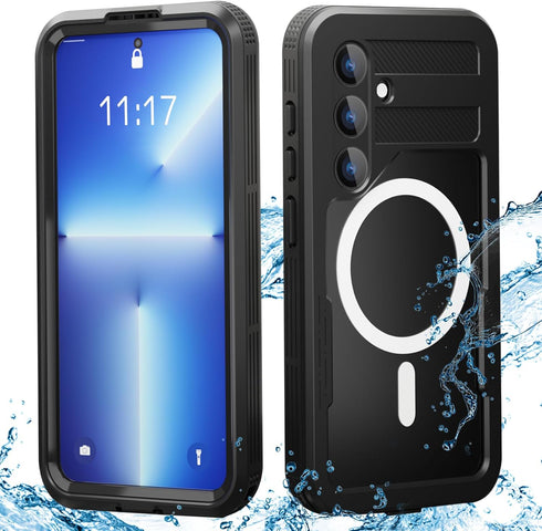 NINKI Compatible Samsung Galaxy S24 Waterproof Case with Magnetic Magsafe Charging,IP68 Waterproof Case for Samsung S24 Case Phone Case for Samsun...