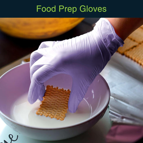 Lilac Nitrile Disposable Gloves - 50 Count - 3 Mil Nitrile Gloves Small - Powder and Latex Free Rubber Gloves - Surgical Medical Exam Gloves - Foo...