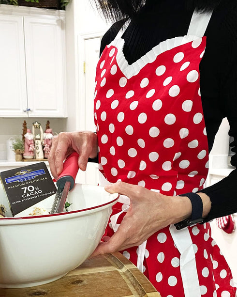 Wrapables Adjustable Flirty Hostess Apron, Red Polka Dots...
