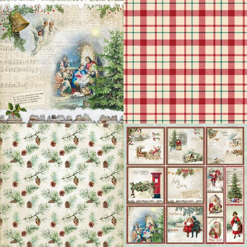 Christmas Scrapbook Paper Pad Christmas Origami Paper 6X6 -24 Sheets Christmas Single-Sided Journal Decorative Paper for Holiday Cardmaking DIY Or...