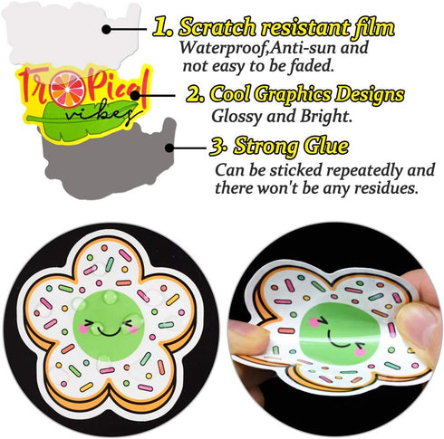 QTL Waterproof Stickers for Girls Cute Stickers for Water Bottles Hydro Flask Kids Teens Waterproof Vinyl Packs 100Pcs...