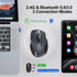 TECKNET Wireless Mouse (2.4G & BT5.0/3.0) Silent Mouse 4800 DPI Computer Mouse 6 Buttons Bluetooth Mouse, USB A Mouse Wide Compatibility - Grey...