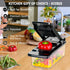 Vegetable Chopper/Cutter/Dicer-Veggie Chopper/Slicer-Onion Chopper-Salad Chopper-Food Chopper With Container (13 in1 Black)...