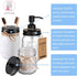 Mason Jar Bathroom Accessories Lids Set(4pcs) - Jars Not Included - Soap Dispenser,Toothbrush Holder, Apothecary Jars Lids for Regular Mouth Mason...