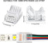 RGB LED Light Strip Connectors 20 Waterproof LED Adapter Connectors Transparent Solderless LED Light Strip Connectors for Strip Light Unwired Gapl...