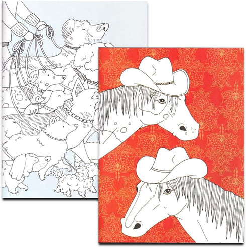 Animal Coloring Book Set for Adults -- Pack of 3 Premium Adult Coloring Books (Animals Collection)...