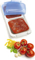 PrepWorks PKS-725 Dishwasher Safe 1 Cup 4 Serving Leftover Soup & Food Storage Freezer Pod Tray with Silicone Lid, Blue & White...