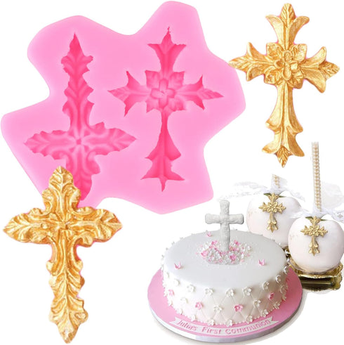 Cross Molds Cross Silicone Molds For Cake Decorating Cupcake Topper Candy Chocolate Gum Paste Polymer Clay...