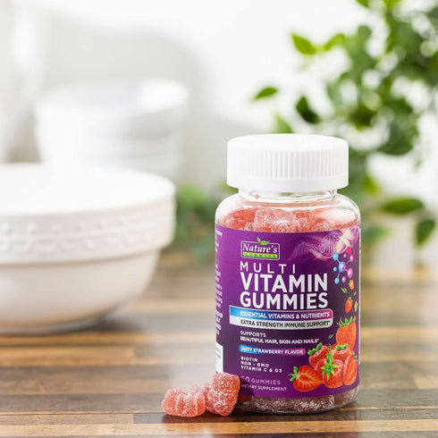 Gummy Multivitamin for Adults, Extra Strength Multi Gummies for Women & Men - Daily Vitamin Gummies Supplement, Immune Health Support with Vitamin...
