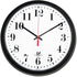 Black Quartz Contract Clock, 13.75" Overall Diameter, Black Case, 1 Aa (Sold Separately)...