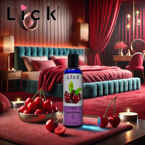 Cherry Flavored Massage Oil for Massage Therapy - Relaxing Muscle Massage for Men and Women with Natural Vitamin e Oil with Aromatherapy Oils for ...