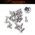 MroMax M8 x 20mm Machine Screws Pan Phillips Cross Head Screw 304 Stainless Steel Fasteners Bolts Silver Gray 20Pcs...
