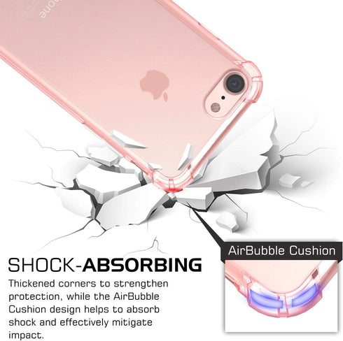 ORIbox Case Compatible with iPhone SE 2022/2020 , Compatible with iPhone 8/7 Case, with 4 Corners Shockproof Protection, Pink...