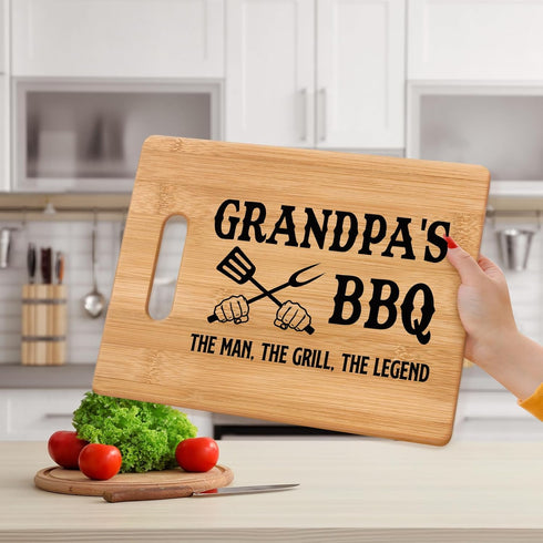 Gifts for Grandpa, Father Day Gifts for Grandpa - Unique Cutting Board Grandpa's BBQ Gift - Grandfather Gift Ideas Best Birthday Chtistmas Gifts f...