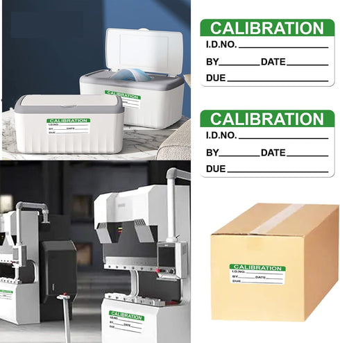 Self Laminating Calibration Labels 1x2 Inch Write-on Calibration Stickers with Spiral Bound Cover for NIST Calibration ISO-900 Calibrate Equipment...