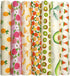 7pcs 18" x 22" Cotton Fabric Different Patterns Fruit Printed Design Patchwork Quilting Fabric Bundles for DIY Sewing Crafts...