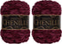 JubileeYarn Chenille Yarn - 100g/Cake Worsted Weight - Scarlet - Dark Mulberry Maroon Purple Velvet - 2 Cakes...