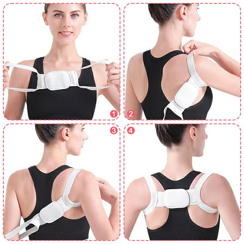 2 Pcs Posture Corrector Back Brace for Men and Women Adjustable Posture Corrector Back Braces for Upper Back Pain Relief...