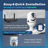 BJR 2K / 3MP Light Bulb Security Camera, 5G & 2.4G WiFi Security Camera Wireless Outdoor Indoor 360 Camera for Home with Color Night Vision Motion...