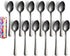 Dinner Spoon Set of 12 Pieces, 6.8 inch Black Soup Spoons, Stainless Steel Flatware, Mirror Polished Home Kitchen and Restaurant Cutlery Utensils...