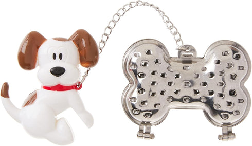 Joie Woof Tea Ball Infuser, Steep and Strain Loose Leaf Tea, Securely Sits on Side of Mug, Cute Dog Design, Stainless Steel, BPA-Free...