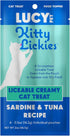 Lucy Pet Products Kitty Lickies Creamy Lickable Cat Treat, Sardine and Tuna Recipe, 2oz....