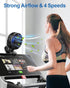 SWEETFULL Portable Clip on Fan - Battery Operated Stroller Fan, 4000mAh Small Rechargeable Fan with LED Display, 4 Speeds, Mini Personal Cooling D...