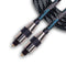 SatelliteSale Digital Toslink SPDIF Audio Optical Fiber Cable Universal Wire Nylon Black/Silver Cord 15 feet...