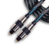 SatelliteSale Digital Toslink SPDIF Audio Optical Fiber Cable Universal Wire Nylon Black/Silver Cord 15 feet...