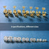 6 Pairs 14K Yellow Gold Plated Round Cut Clear Cubic Zirconia Stud Earring Pack...