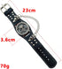 Cool Leather Punk Skull Quartz Men's Wrist Watch,Skull Flip Cover Women's Watch,Skull+Chains+Rivets Elements,Fashion for Valentine's Day Gift...