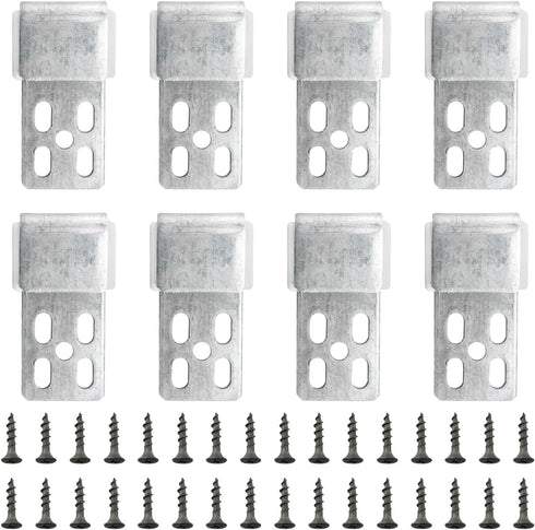 8pcs Couch Spring Repair Kit 5 Holes Fasteners Spring Buckle Spring Fixing Clip with 32pcs Mounting Screws for Sofa/Chair/Couch/Bed Spring Clips R...