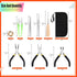 Tanstic 9Pcs Jewelry Making Tools Kit, Includes Chain Nose Pliers, Round Nose Pliers, Wire Cutter, Straight & Bent Tweezers, Jump Ring Opening Too...