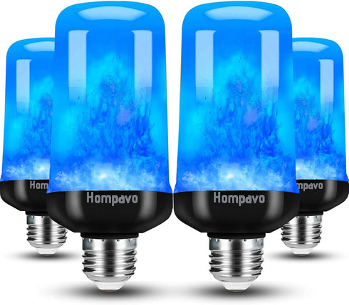 Hompavo ?Upgraded LED Flame Light Bulbs, Purple Flickering Light Bulbs with Upside Down Effect, E26/E27 Flame Bulb for Halloween Christmas Party I...