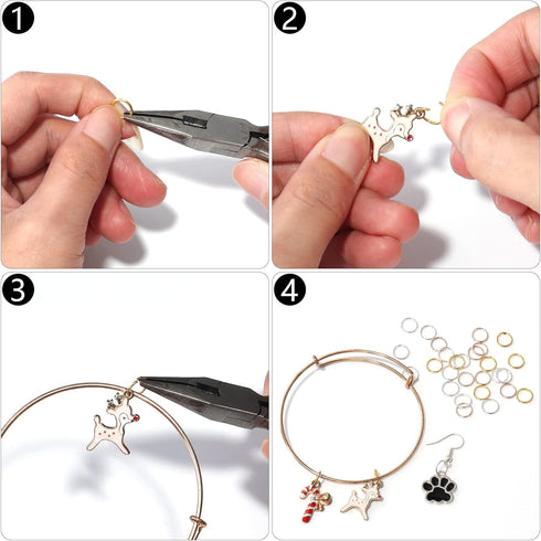 1000 Pcs 5mm Open Jump Rings Silver, Gold and Rose Gold Plated Jump Rings for Jewelry Making Iron Made Single Ring Bulk for DIY Craft Earring Neck...