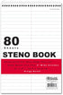 BAZIC Perforated Writing Pad Writing Pad, 80 Sheets 6"x9" White Gregg Ruled Steno Book, Lined Writing Pads for Office School, 1-Pack...