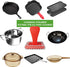 Cast Iron Scrubber & Scraper Kit - 316 Stainless Steel Cast Iron Cleaner - Chainmail Scrubber for Cast Iron Pans Skillets Sink Dish Scrub Chain Li...