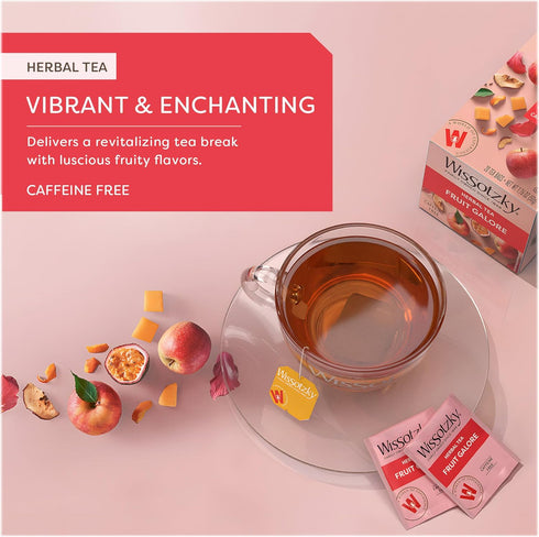 Wissotzky Fruit Galore Herbal Tea, 20 Tea Bags | Caffeine Free Tea | Antioxidant Rich | Fruity Blend | Herbal Tea Bags...