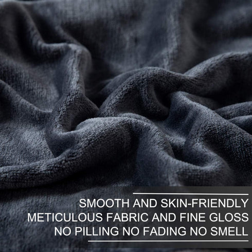 Fleece Blanket Queen Size for All Season 350GSM - Premium Lightweight Anti-Static Throw for Queen/Full Size Bed Extra Soft Brush Fabric Warm Sofa ...