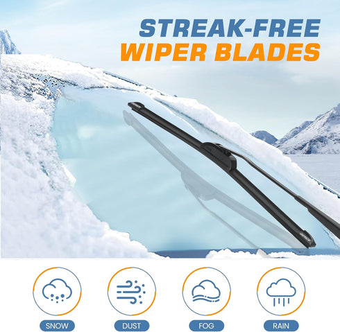 GSPSCN OEM QUALITY 26''+16'' Premium Original Replacement Windshield Wiper Blades,Quiet and Durable Stable High Performance All-Season Auto Wiper ...