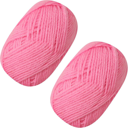 2 Pcs 100g Acrylic Yarn for Crocheting,Soft and Fluffy Crochet Yarn for Knitting and Crafts?4 ply Warm Yarn for DIY Slippers Cushions Dolls Bags B...