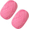 2 Pcs 100g Acrylic Yarn for Crocheting,Soft and Fluffy Crochet Yarn for Knitting and Crafts?4 ply Warm Yarn for DIY Slippers Cushions Dolls Bags B...